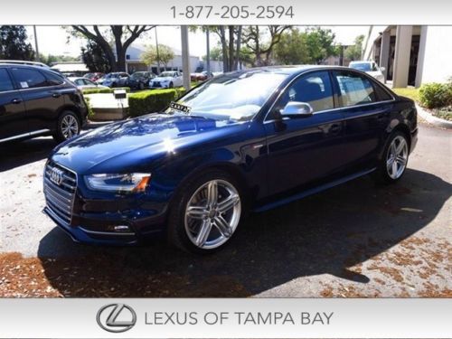 Audi s4 awd 8k mi clean carfax one owner supercharged heated suede sunroof fast!