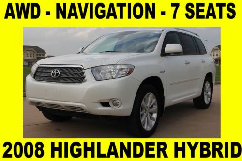 2008 highlander hybrid,4x4,awd,limited,7 passenger,navigation