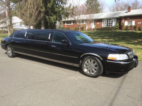 2002 lincon town car limo black 6 passenger picasso stretch mint 64k miles