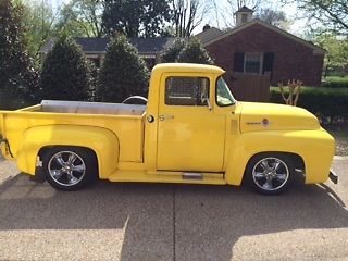 1956 canary yellow ford pickup, 383 stroker