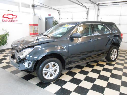 2013 chevrolet equinox ls 25k no reserve salvage rebuildable, damaged repairable