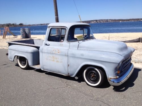 1957 Chevrolet pickup truck hot rod rat rod vintage v8 shortbed, image 4