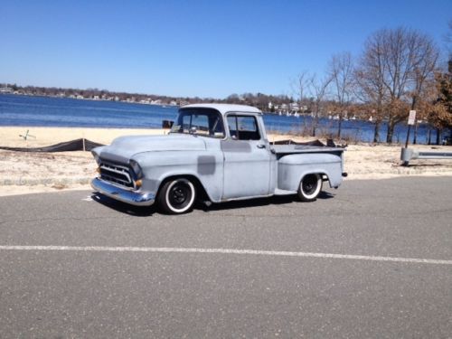 1957 Chevrolet pickup truck hot rod rat rod vintage v8 shortbed, image 7