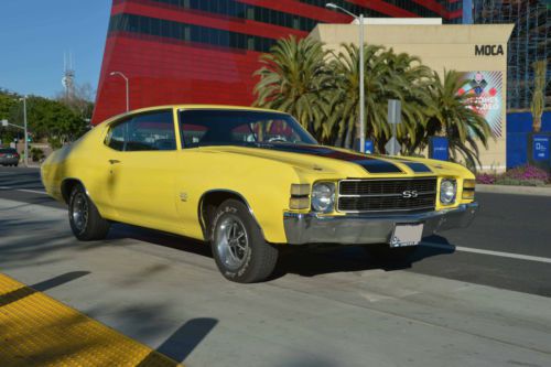 Super sharp classic 1971 chevrolet chevelle ss 454 - 4 sp - daytona yellow