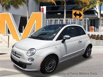 2012 fiat 500 lounge, very low miles, automatic, moonroof, factory warranty.