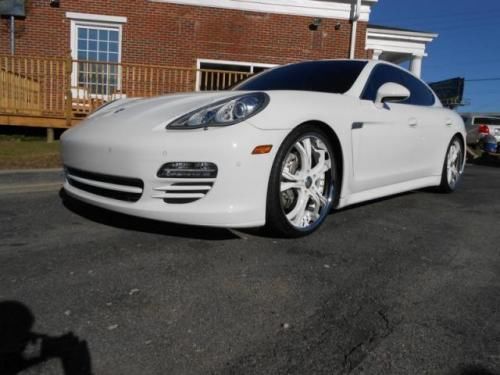 2011 porsche panamera 4s white with black &amp; carbon interior