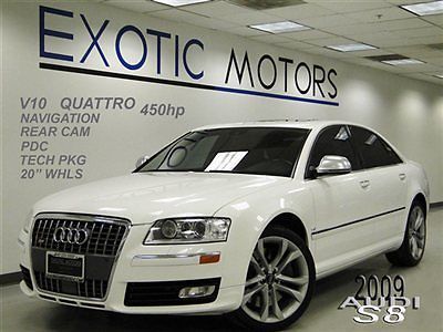 2009 audi s8 v10 quattro!! nav rear-cam pdc tech-pkg bang&amp;olufsen 450hp 20wheels