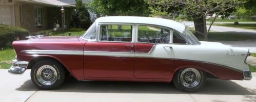 1956 chevrolet belair 4 door 350 engine w/ turbo transmission new interior/paint