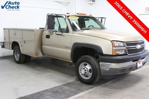 Used 05 chevy 3500hd regular cab  dually knaphiede utility box 6.0l v8 low miles