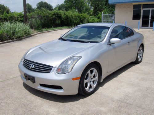 2004 silver infiniti g35 coupe v6 w/ 17&#039; alloy whls, suede leather, low miles!!