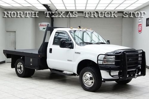 2006 ford f350 diesel 4x4 dually xl flat bed hauler regular cab texas truck