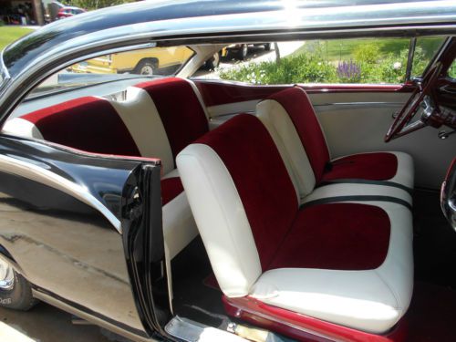 1957 ford fairlane 500,  Two door hardtop, black with burgundy interior, US $25,000.00, image 4