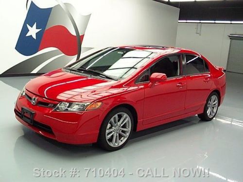 2008 honda civic si sedan 6-spd sunroof spoiler 74k mi texas direct auto