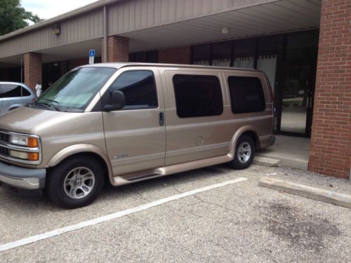 2000 chevy express 1500 legend conversion van captain&#039;s chairs dvd