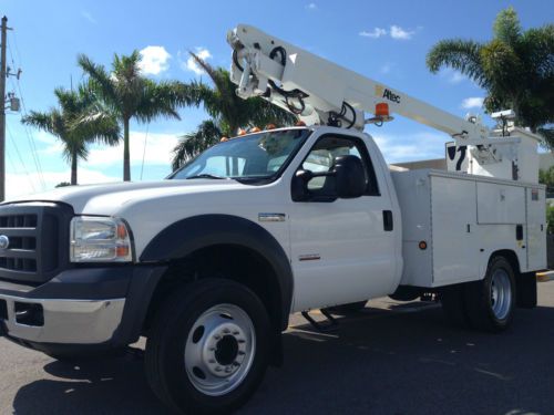 2005 ford f-450 super duty regular cab bucket truck turbo diesel alltec at200a!