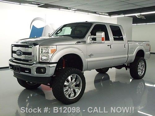 2013 ford f-250 lariat crew diesel fx4 4x4 lift nav 33k texas direct auto