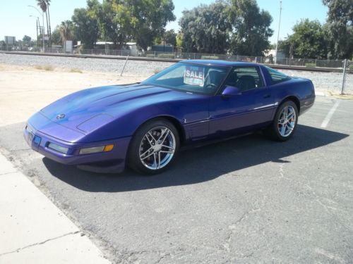 1996 corvette 6 sp auto grey leather seats cus paint clean title runs good!!