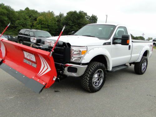 2014 ford f-350 hd western snow plow truck rebuilt salvage title  light damage