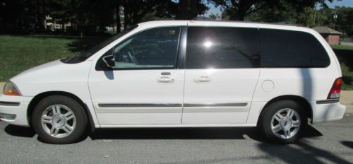 2002 ford windstar mini van se, white, 3.8l, auto, a/c, cd, cassette, cruise