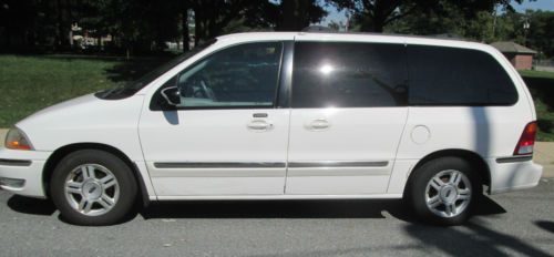 2002 ford windstar mini van se, white, 3.8l, auto, a/c, cd, cassette, cruise