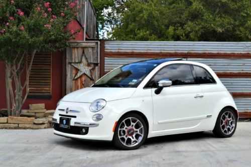 2012 fiat 500, sport wheels, leather, sunroof, automatic, 1-owner, warranty