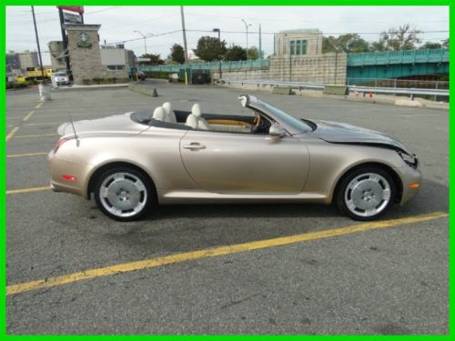 2002 lexus sc 430 v8 rwd convertible premium repairable rebuilder easy fix