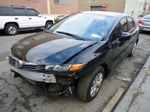 2012 honda civic lx sedan 4-door 1.8l salvage repairable/rebuildable