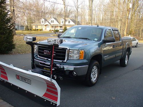 2009 gmc sierra 1500 4wd crew cab sle 5.3l v8   *blizzard snow plow*