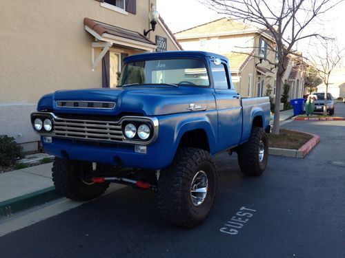 Custom 1959 ford f100 4x4 5.8 efi v8, auto, bronco chassis