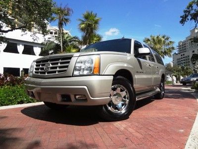 2004 cadillac escalade esv awd  navigation sunroof 1 owner clean carfax gorgeous