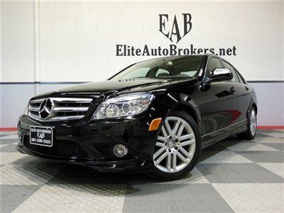 09 c300 4matic sport 37k-carfax cert-warranty-sat radio-htd seats