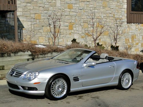 Stunning sl55 amg, 493-hp kompressor supercharged v8 navi low miles