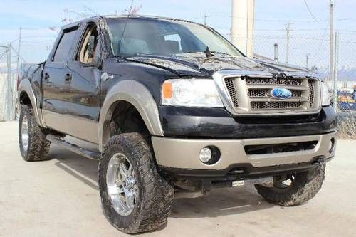 2006 ford f-150 king ranch super crew 4wd damaged salvage runs loaded rare find