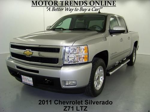 Z71 ltz navigation crew cab leather htd seats bedliner 2011 chevy silverado 22k