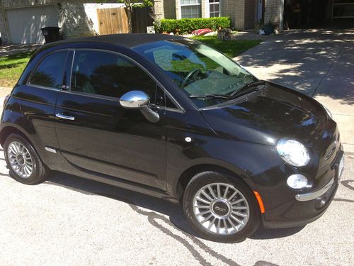 Fiat 500c lounge edition convertible in nero black