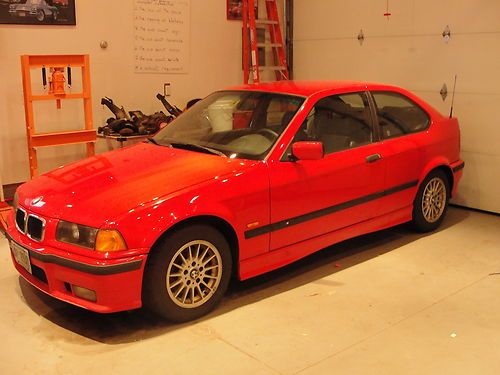 1998 e36 bmw 318ti club sport hellrot exterior, black interior for parts/repair