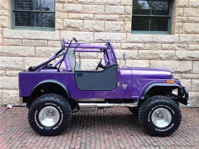 Cj7 renegade 401 v8 auto soft-top purple blue power ps 360 cj5 wrangler jeep 35"