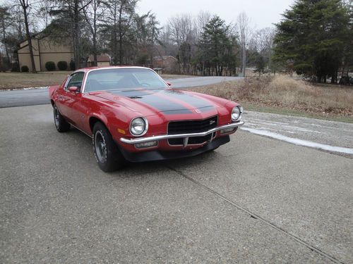 1972 chevrolet camero z28 cranberry red original motor,