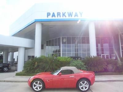 2008 pontiac solctice convertible 2.4l low miles leather automatic red certified
