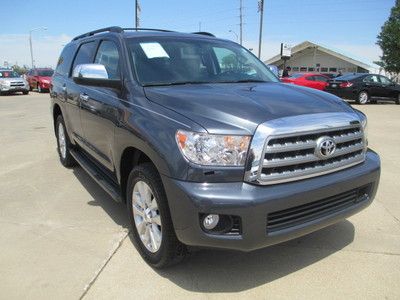 2010 gray toyota sequoia platinum 4wd 77,000 miles - loaded