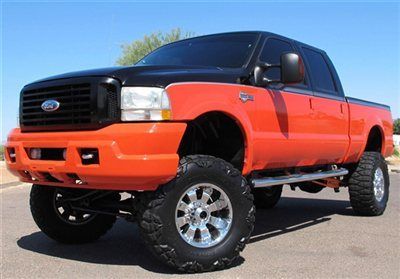 **no reserve** 2004 ford f350 harley davidson lifted crew sb 4x4 az clean!!!!!