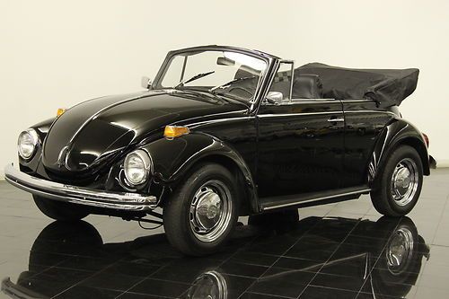 1972 volkswagen super beetle convertible 1600cc 4 cylinders 4 speed triple black