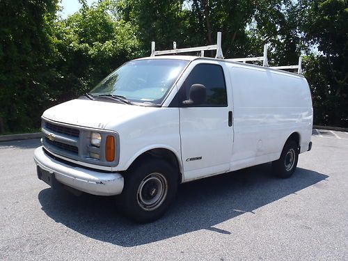 1997 chevy 3500 gas cargo van ready to work!