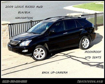 2009 rx350 awd blk/blk navigation back up-cam htd sts i-pod moonroof only 36k ~!