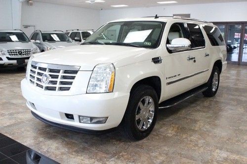 2007 cadillac~escalade~esv~awd~tv/dvd~hid~htd lea~4 capt~white diamond