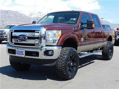 Crew cab lariat 4x4 6.7 powerstroke diesel leather custom new lift wheels tires