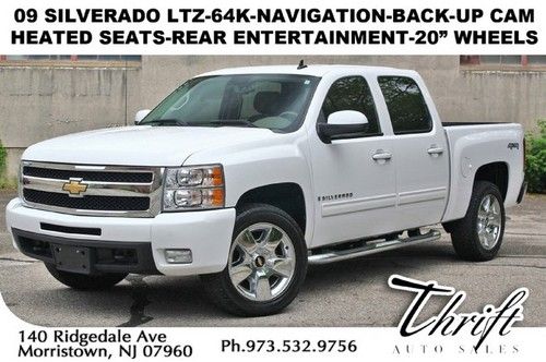 09 silverado ltz-64k-navigation-back-up cam-heated seats-rear entertainment