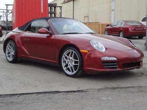 2009 porsche 911 carrrera 4s cabriolet damaged salvage only 29k miles loaded!!