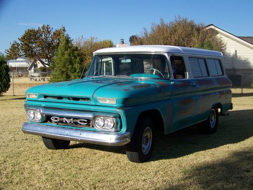 1962 gmc carryall/suburban custom: 350 four bolt main, four speed, seats 8