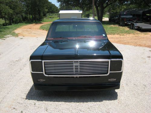 1977 chevy customized show truck hot rod black